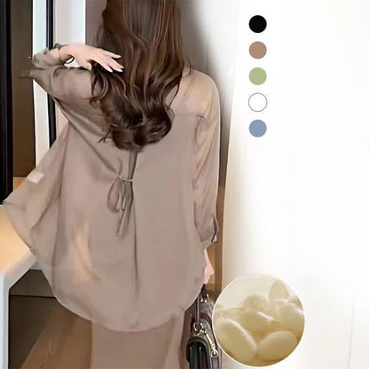 Chiffon shirt met zonbescherming voor de zomer