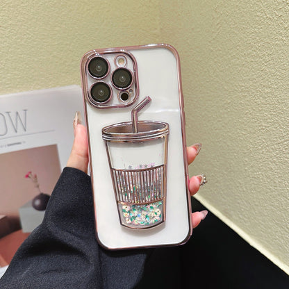 ⏳Beperkte tijd 50% korting!💥 3d-Mok Voor Iphone Quicksand Hoes Verloop Glitter Hoes