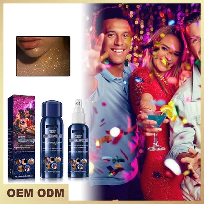 🔥Hot Sale💖Waterproof Glitterspray Podiumfeest Haar en Kleding