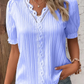⏳ Beperkte tijd 50% korting! 💥V-hals effen gekleurde kanten elegante blouse