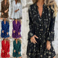 💐Dames Midi-jurk met geometrisch patroon Comfortabele V-hals