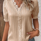 ⏳ Beperkte tijd 50% korting! 💥V-hals effen gekleurde kanten elegante blouse
