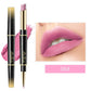 💄Dubbelzijdige lippenstift, automatische lipliner, mat, waterproof, lichtecht, antikleeflaag💄