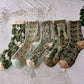 Women's Floral Cotton Socks (10 Pairs/1 Set)