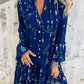 💐Dames Midi-jurk met geometrisch patroon Comfortabele V-hals