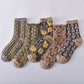 Women's Floral Cotton Socks (10 Pairs/1 Set)