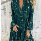 💐Dames Midi-jurk met geometrisch patroon Comfortabele V-hals
