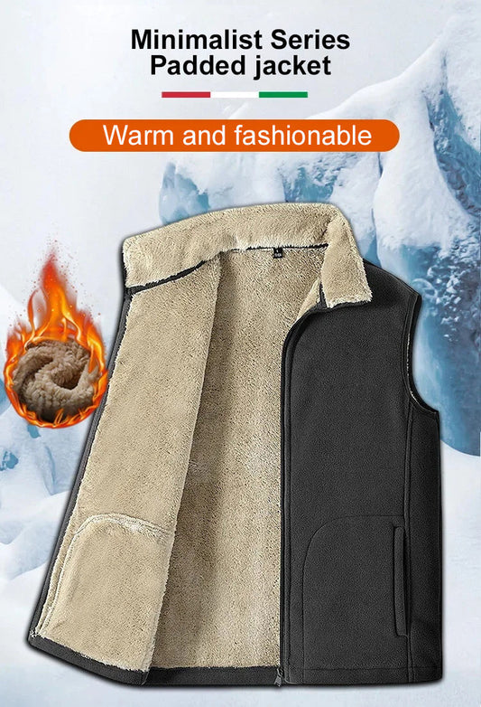 －70％ off🎁  single and layered windproof  warm wool vest😍 Easy to take up or off