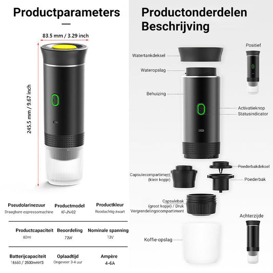 🎅55% Korting op Oplaadbare Draagbare Capsule Koffiezetapparaat in de Voorverkoop❄️