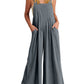 ⏳Beperkte tijd 50% korting!💥 💝Mouwloze jumpsuit met wijde pijpen en zakken voor dames