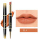 💄Dubbelzijdige lippenstift, automatische lipliner, mat, waterproof, lichtecht, antikleeflaag💄