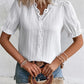 ⏳ Beperkte tijd 50% korting! 💥V-hals effen gekleurde kanten elegante blouse