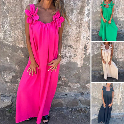 💗50% korting voor een beperkte tijd💕 Effen kleur losse jurk voor dames