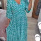 🔥Hot Sale-Free shipping for two pieces🔥Casual print, V-neck long dress, exudes charming appeal!！