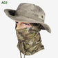 2-in-1 camouflage vissershoed en masker nek wrap