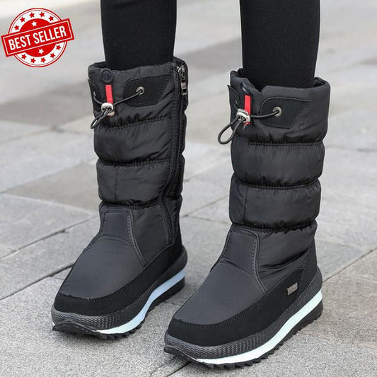 💥Nieuwjaarsuitverkoop💥 - Premium waterdichte antislip sneeuwlaarzen van imitatiebont voor dames