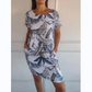 🌷2025 Hete verkoop - 62%korting🍀Jurk met ronde hals en botanische print voor dames