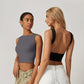 Hoog Nek Slim Fit Crop Tank Overhemd Y2k Tops