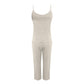 Dames Effen Spaghettibandjes Top en Lange Broek Set