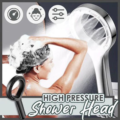 High-Pressure Shower Head Set with Hollow Ring Design