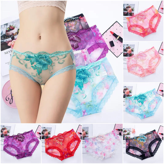 🔥59% discount🔥Antibacterial cotton panty with lace embroidery