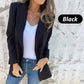 Modieuze effen gekleurde blazer met lange mouwen