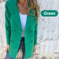 Modieuze effen gekleurde blazer met lange mouwen