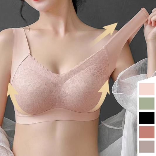 Soft Wire-Free Lightweight Seamless Lace Bra