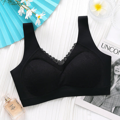 Soft Wire-Free Lightweight Seamless Lace Bra