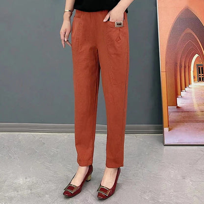 Women's Elastic Waist Casual Pants