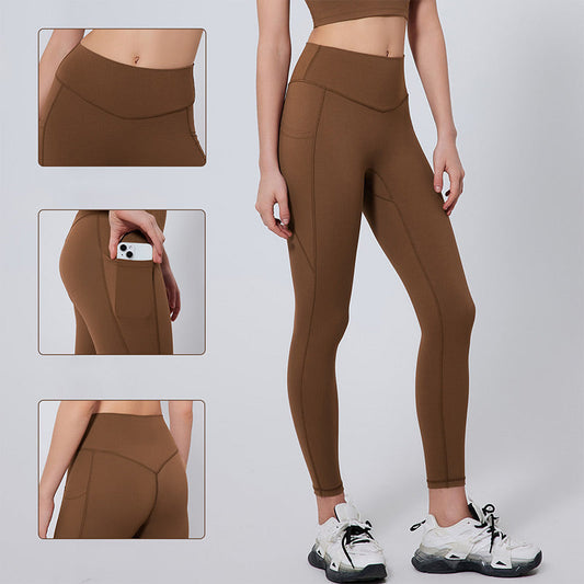 High-Waisted Tummy Control Side Pocket Shaping Training Leggings