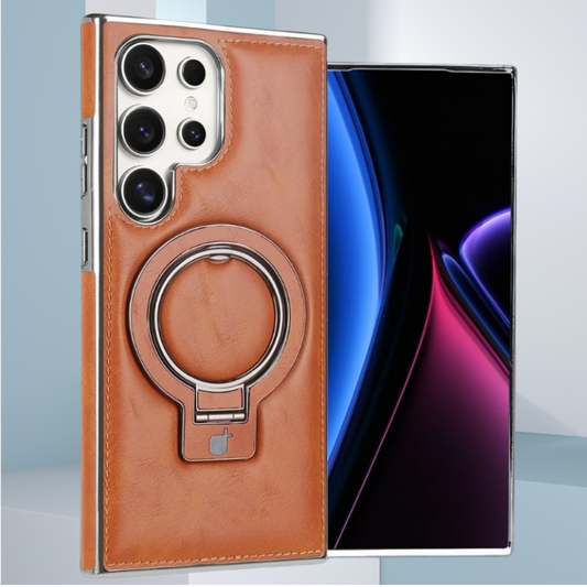 Retro Style Magnetic Phone Case with Stand For Samsung