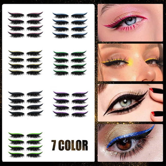 2 in 1 Eye Shadow and Eyelash Stickers with Glitter