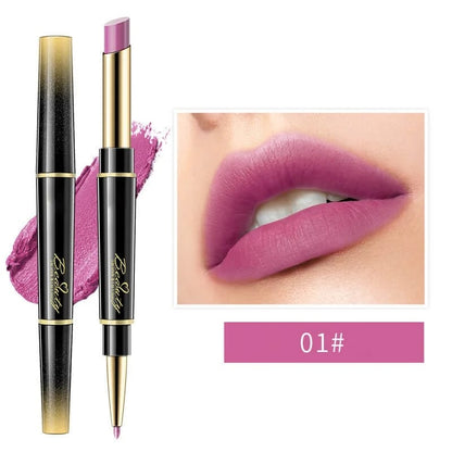 🔥Double ended lipstick Automatic Lip Liner Matte Waterproof Non-fading Non-stick Lipstick