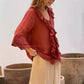 🎉2025 HOT SALE🔥 Blouse met opstaande kraag en klokmouwen voor dames