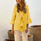 🎉2025 HOT SALE🔥 Blouse met opstaande kraag en klokmouwen voor dames