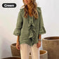 🎉2025 HOT SALE🔥 Blouse met opstaande kraag en klokmouwen voor dames