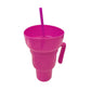 1000ml Stadionmok met rietje en kleurverandering