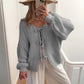 Gunilla gebreid vest met stropdas details