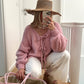 Gunilla gebreid vest met stropdas details