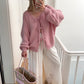 Gunilla gebreid vest met stropdas details