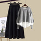 👗[beste cadeau] Dames Gebreide Set met Trui en Rok (Trui & Rok)