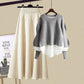 👗[beste cadeau] Dames Gebreide Set met Trui en Rok (Trui & Rok)