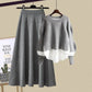 👗[beste cadeau] Dames Gebreide Set met Trui en Rok (Trui & Rok)
