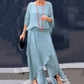 💗50% korting voor een beperkte tijd💗2025 Losse top en wijde broek met split, chiffon 2-delige set