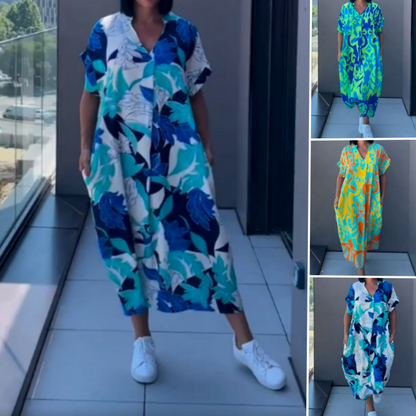 🌸Speciale prijs🌸  Women's Casual Elegant Printed V-Neck Dress