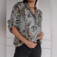 ⏳Beperkte tijd 60% korting!💥 Dames casual half button bedrukt overhemd