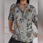 ⏳Beperkte tijd 60% korting!💥 Dames casual half button bedrukt overhemd