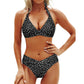 🏖️Hot Sale 50% korting💕 Flatterende tweedelige bikiniset - Push-up halter en V-uitsnede onderkant