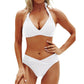 🏖️Hot Sale 50% korting💕 Flatterende tweedelige bikiniset - Push-up halter en V-uitsnede onderkant
